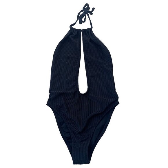 Nasty Gal Black Bohemian Rhapsody Ribbed Swimsuit Size XS NWOT - Picture 12 of 16